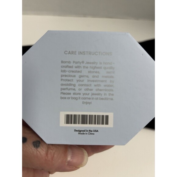 Bomb Party NEW OG Necklace “Rooted Rise” Blue Ice Crystal/ Hematite NK43396 - Picture 8 of 8